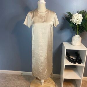 Mod Ref Satin Midi T-shirt Dress